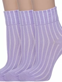 Комплект из 3 пар детских носков Akos, 3-ВК41000-1, СИРЕНЕВЫЕ