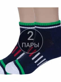 Комплект из 2 пар детских спортивных носков ХОХ ТЕМНО-СИНИЕ (2-SPD-15)