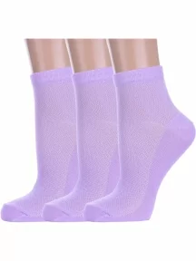 Комплект из 3 пар детских носков Альтаир, 3-Д82, СИРЕНЕВЫЕ