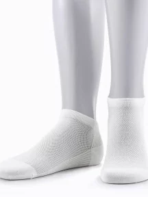 Женские короткие носки из микромодала Grinston socks (PINGONS), 17D3, БЕЛЫЕ