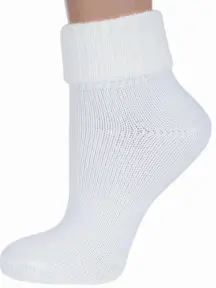 Женские шерстяные носки RuSocks (Орудьевский трикотаж) БЕЛЫЕ (Ж-195)
