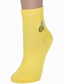 Женские носки Hobby Line, 3111-06, ЖЕЛТЫЕ "Банан"