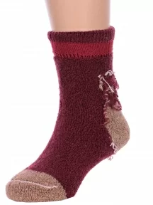 Детские теплые махровые носки Hobby Line, Ндад7617-1, БОРДОВЫЕ