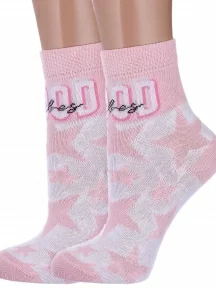 Комплект из 2 пар детских носков Conte kids, 2-5С-11СП, рис. 500, ПЕРСИКОВЫЕ