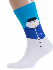 Мужские носки LORENZline, Е34, БЕЛО-ГОЛУБЫЕ