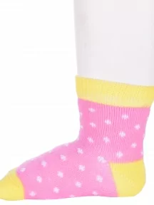 Детские носки Conte kids, 5С-11СП, рис. 214, МАЛЬВА С ЖЕЛТЫМ