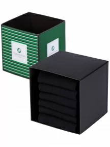 Набор из 6 пар коротких бамбуковых носков (ТМ Grinston socks), PG-15D33-6, ЧЕРНЫЕ