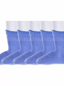 Комплект из 5 пар детских носков Носкофф (АЛСУ), 5-ЛС58, ГОЛУБЫЕ рис.2