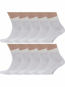 Комплект из 10 пар мужских носков Grinston socks из микромодала и льна, 10-15D32, НАТУРАЛЬНЫЕ