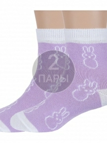 Комплект из 2 пар детских носков "Борисоглебский трикотаж", 2-8С95, СИРЕНЕВЫЕ