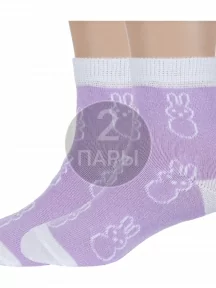 Комплект из 2 пар детских носков "Борисоглебский трикотаж", 2-8С95, СИРЕНЕВЫЕ