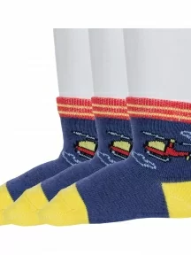 Комплект из 3 пар детских носков "Борисоглебский трикотаж", 3-8СМ1005/2, ДЖИНСОВЫЕ