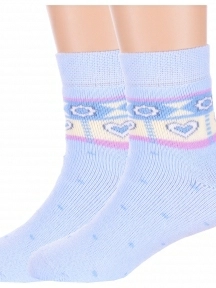 Комплект из 2 пар детских махровых носков Брестские (БЧК), 2-14С3060, рис. 823, БЛЕДНО-ГОЛУБЫЕ