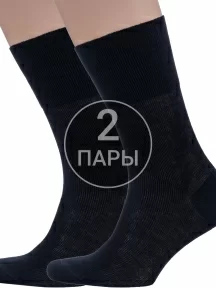Комплект из 2 пар мужских медицинских носков Dr. Feet (PINGONS) из 100% бамбука, 2-19DF1, ЧЕРНЫЕ