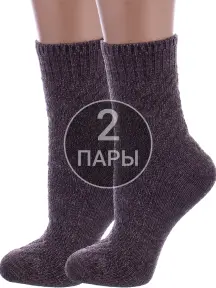Комплект из 2 пар женских полушерстяных носков RuSocks (Орудьевский трикотаж) ТЕМНО-БЕЖЕВЫЕ (2-Ж3-38847)