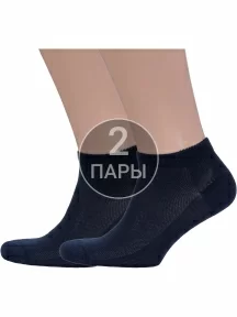 Комплект из 2 пар мужских носков Grinston из микромодала СИНИЕ (2-15D10)