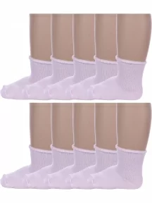 Комплект из 10 пар детских носков Альтаир, 10-С63, СВЕТЛО-РОЗОВЫЕ