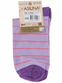 Женские носки VASILINA, 7С3263, ФИОЛЕТОВЫЕ