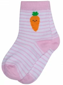 Детские носки RuSocks (Орудьевский трикотаж), Д3-13792Д, рис. 01, БЕЛО-РОЗОВЫЕ