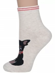 Женские носки Hobby Line, 254-1, СВЕТЛО-БЕЖЕВЫЕ