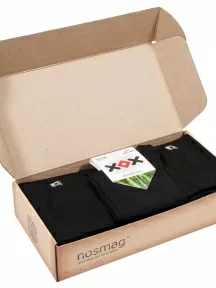 Набор из 10 пар мужских бамбуковых носков (ХОХ), X-5R1-10, черные