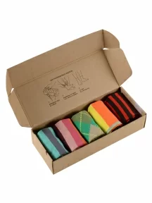 Набор из 5 пар мужских носков "Нева-Сокс", НС-5-НМ216/2, микс "Удачный денек"