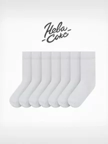 Набор из 7 пар мужских носков "Нева-Сокс", 7-ПН-01Э, БЕЛЫЕ