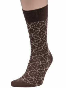 Мужские носки из мерсеризованного хлопка Sergio Di Calze (PINGONS), 20SC3, КОРИЧНЕВЫЕ