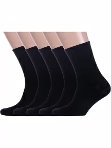 Комплект из 5 пар мужских носков с ослабленной резинкой Альтаир, 5-М85, ЧЕРНЫЕ