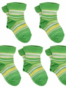 Комплект из 5 пар детских носков LORENZLine, 5-Л31, САЛАТОВЫЕ