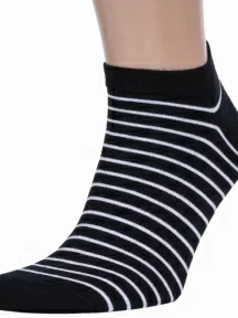 Мужские короткие спортивные носки ХОХ, SPM-177, ЧЕРНО-БЕЛЫЕ