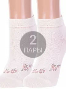 Комплект из 2 пар женских носков Брестские (БЧК), 2-14с1101, рис. 655, Ш.БЕЛЫЕ