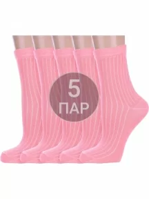 Комплект из 5 пар детских носков Альтаир, 5-М20, КОРАЛЛОВЫЕ