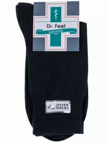 Комплект из 3 пар мужских медицинских носков с серебром Dr. Feet (PINGONS), 3-15DF5, ЧЕРНЫЕ