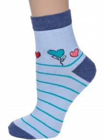 Женские носки VASILINA, 7С3263, ГОЛУБЫЕ