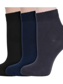 Комплект из 3 пар женских носков RuSocks (Орудьевский трикотаж) микс 7 (3-С-420)