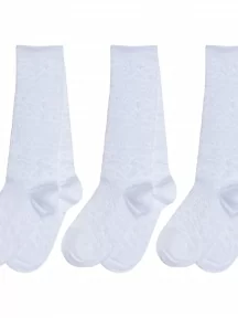 Комплект из 3 пар детских гольфов Гамма, 3-С460, БЕЛЫЕ, рис. 1