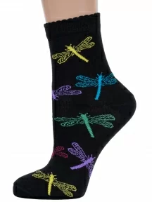 Женские носки LORENZline, Д103, МУЛЬТИКОЛОР, рис. Стрекоза