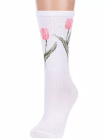 Женские спортивные носки Брестские (БЧК), 20С1141, рис. 568, БЕЛЫЕ