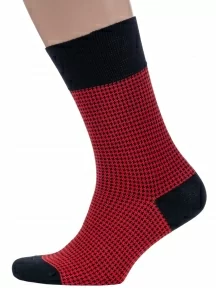 Мужские бамбуковые носки Sergio Di Calze (PINGONS), 17SC5, КРАСНЫЕ