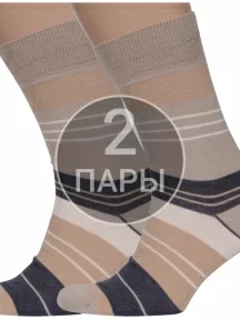 Комплект из 2 пар мужских носков ХОХ, 2-X-1101, БЕЖЕВЫЕ