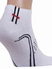 Мужские короткие спортивные носки ХОХ, SPM-1, БЕЛЫЕ
