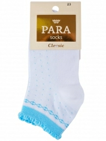 Женские бамбуковые носки PARA socks, L1D12, БЕЛЫЕ с бирюзовым