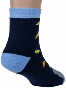 Детские махровые носки "Красная ветка", С-653, ТЕМНО-СИНИЕ с голубым