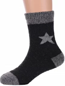 Детские теплые махровые носки Hobby Line, Ндад7616, ЧЕРНЫЕ