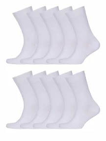 Комплект из 10 пар мужских носков CAVALLIERE (RuSocks), С-330/1-10, БЕЛЫЕ