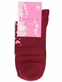Женские носки LORENZline, Д133, БОРДОВЫЕ
