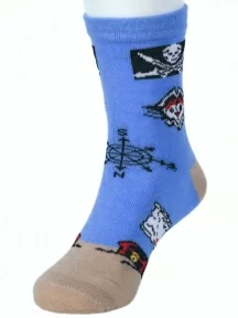 Детские носки LORENZline, Л41, ГОЛУБЫЕ с бежевым