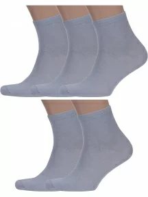 Комплект из 5 пар мужских бамбуковых носков ХОХ, 5-X-1124, СЕРЫЕ