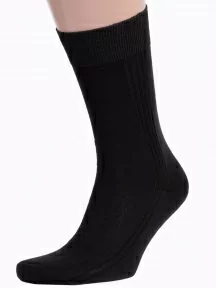 Мужские носки из 100% хлопка RuSocks (Орудьевский трикотаж), М3-11001, рис. 03, ЧЕРНЫЕ